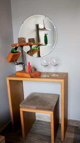 Wine setups are available in some of the rooms.